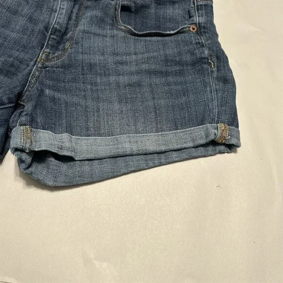 American Eagle Shorts Jean Super Stretch Womens 12 Denim Cuffed Short - Picture 3 of 8